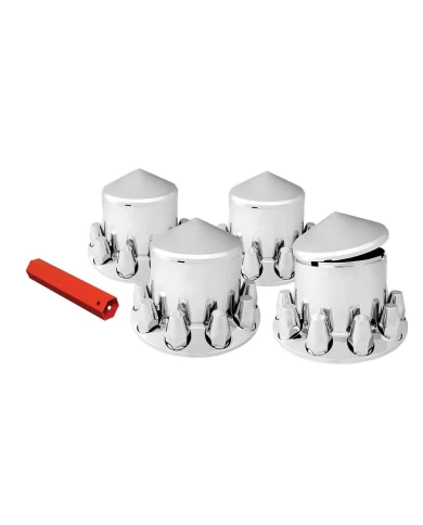 CR. PL. CONE AXLE COVER KIT 4 REARS & 33MM SCREW-ON CVRS CR. PL. CONE AXLE COVER KIT 4 REARS & 33MM SCREW-ON CVRS