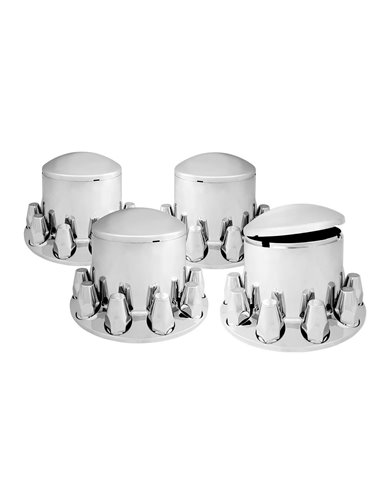 CR. PL. ROUND AXLE COVER KIT 4 REARS & 1-1/2" PUSH-ON COVER CR. PL. ROUND AXLE COVER KIT 4 REARS & 1-1/2" PUSH-ON COVER