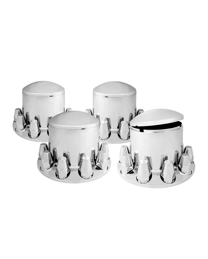 CR. PL. ROUND AXLE COVER KIT 4 REARS & 1-1/2" PUSH-ON COVER