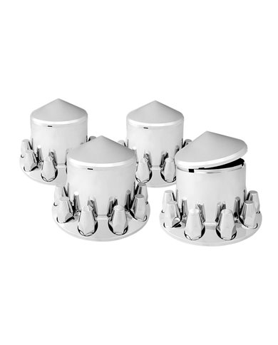 CR. PL. CONE AXLE COVER KIT 4 REARS & 1-1/2" PUSH-ON COVER CR. PL. CONE AXLE COVER KIT 4 REARS & 1-1/2" PUSH-ON COVER