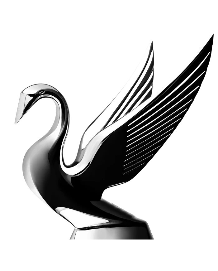 GG48010 - CR. SWAN HOOD ORNAMENT W/ 2 MOUNTING HOLES