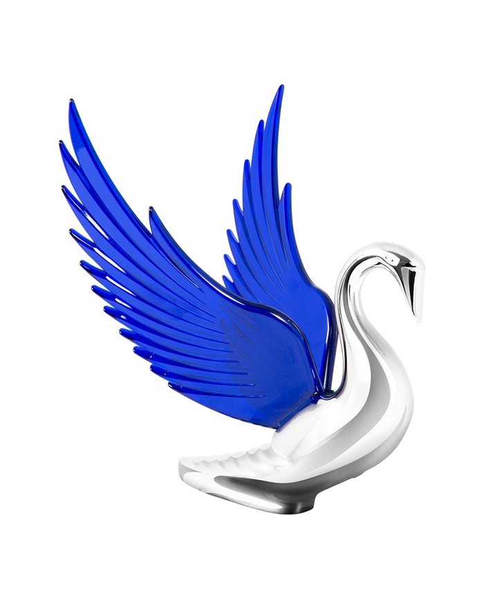 CR BUGLER HOOD ORN W/ BLUE WINDRIDERS, ILLUM., 8.5"X7.5" CR BUGLER HOOD ORN W/ BLUE WINDRIDERS, ILLUM., 8.5"X7.5"