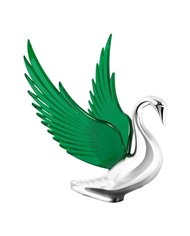 CR BUGLER HOOD ORN W/ GREEN WINDRIDERS, ILLUM., 8.5"X7.5"