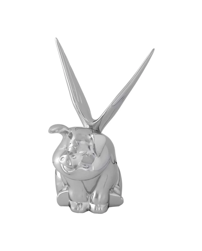 CR. WINGED PIG HOOD ORNAMENT 5-5/8" X 3-3/8" X 8" CR. WINGED PIG HOOD ORNAMENT 5-5/8" X 3-3/8" X 8"