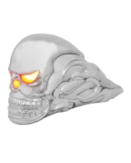 CR. FLAME SKULL HOOD ORNAMENT W/ 194 BULB LIGHTED FRONT
