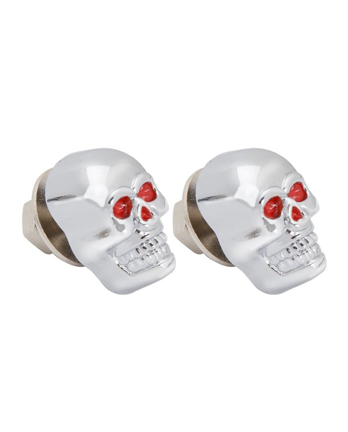 CR. DIE CAST SKULL HEAD LICENSE PLATE FASTENERS CR. DIE CAST SKULL HEAD LICENSE PLATE FASTENERS