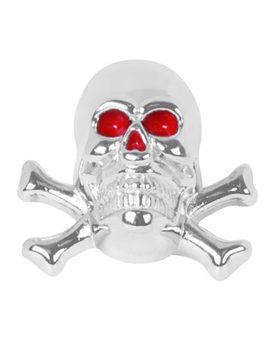 CR. DIE CAST SKULL LICENSE PLATE BOLT W/BONE CR. DIE CAST SKULL LICENSE PLATE BOLT W/BONE