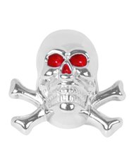CR. DIE CAST SKULL LICENSE PLATE BOLT W/BONE