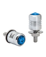 CR. ALUM. LICENSE PLATE BOLT W/BLUE CRYSTAL CR. ALUM. LICENSE PLATE BOLT W/BLUE CRYSTAL