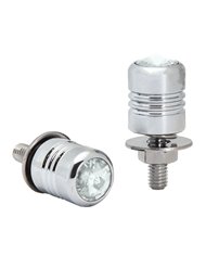 CR. ALUM. LICENSE PLATE BOLT W/CLEAR CRYSTAL CR. ALUM. LICENSE PLATE BOLT W/CLEAR CRYSTAL