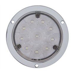 UP38078-10 LED 4" Flange Mount Back-Up Light -White LED/Clear Lens