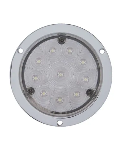 UP38078-10 LED 4" Flange Mount Back-Up Light -White LED/Clear Lens