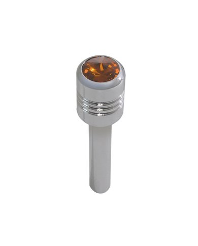 CR. ALUMINUM DOOR KNOB W/ AMBER CRYSTAL CR. ALUMINUM DOOR KNOB W/ AMBER CRYSTAL