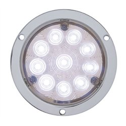 UP38078-10 LED 4" Flange Mount Back-Up Light -White LED/Clear Lens