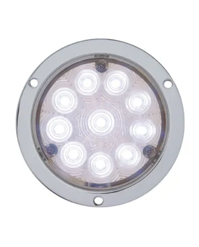 UP38078-10 LED 4" Flange Mount Back-Up Light -White LED/Clear Lens