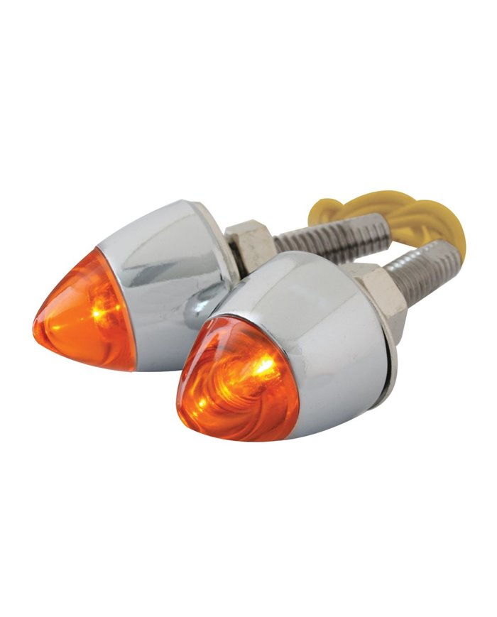 AMBER LED LIGHTED BULLET FASTENER SET W/CR. HOUSING