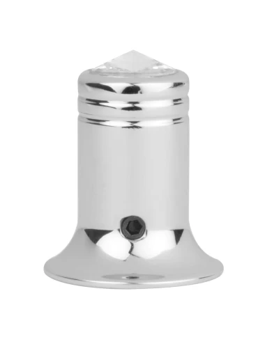 CR. ALUM. C.B. CHANNEL KNOB W/ CLEAR CRYSTAL CR. ALUM. C.B. CHANNEL KNOB W/ CLEAR CRYSTAL