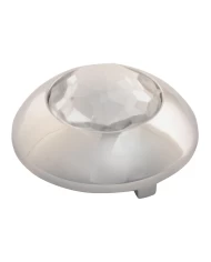 CR PLASTIC 1-1/16" O.D. BUTTON COVER W/CLEAR CRYSTAL FOR KW