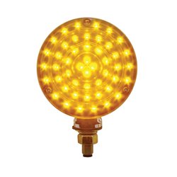UP38113-88 LED Single Stud Double Face Turn Signal Light - Amber & Red LED/Amber & Red Lens