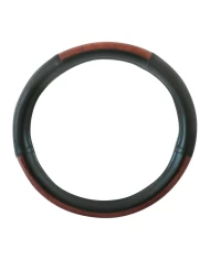 18" DELUXE STEERING WHEEL CVR BLACK W/ DARK WOOD 18" DELUXE STEERING WHEEL CVR BLACK W/ DARK WOOD