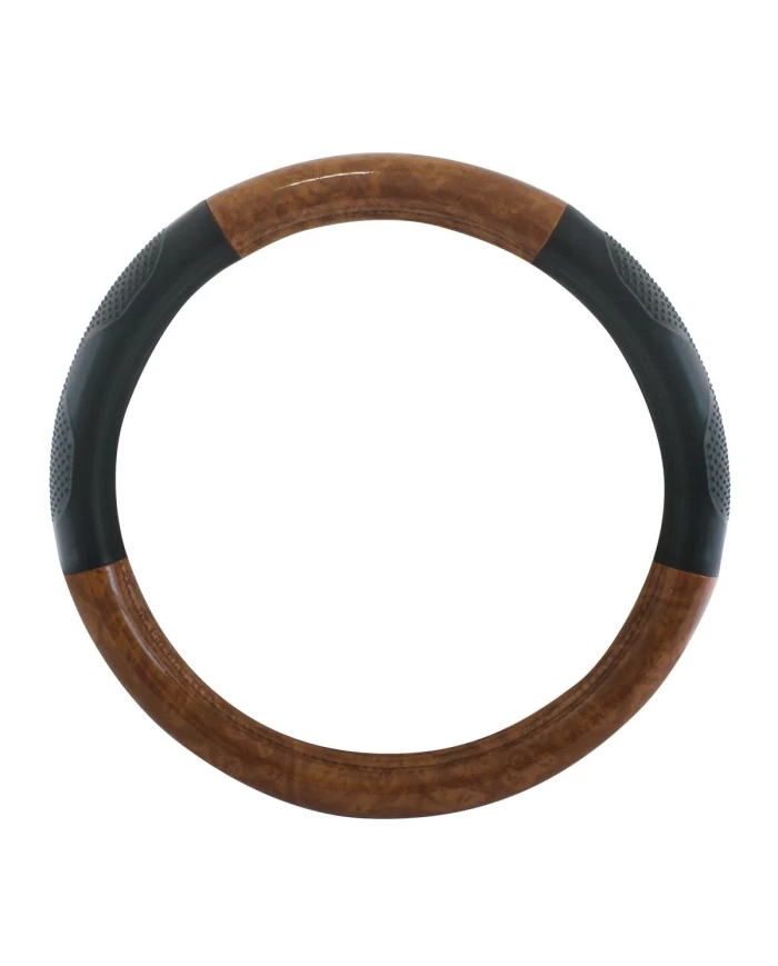 18" DELUXE STEERING WHEEL CVR BLK W/ DARK WOOD & HAND GRIPS 18" DELUXE STEERING WHEEL CVR BLK W/ DARK WOOD & HAND GRIPS