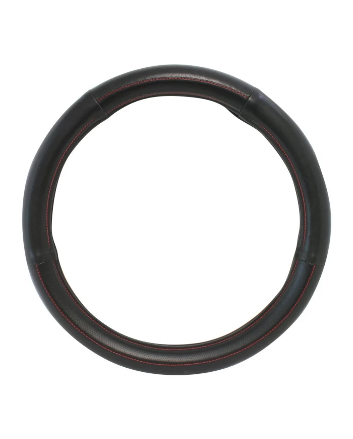 18" DELUXE STEERING WHEEL CVR BLACK PVC W/ RED STITCHING 18" DELUXE STEERING WHEEL CVR BLACK PVC W/ RED STITCHING