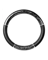 18" DELUXE STEERING WHEEL CVR BLACK WOOD W/ CHROME TRIM 18" DELUXE STEERING WHEEL CVR BLACK WOOD W/ CHROME TRIM