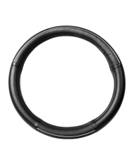 18" DELUXE STEERING WHEEL CVR FULL BLACK W/ CHROME LINING 18" DELUXE STEERING WHEEL CVR FULL BLACK W/ CHROME LINING