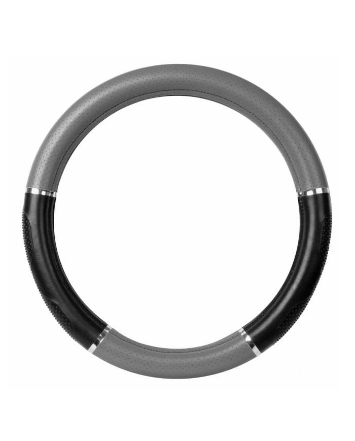 18" DELUXE STEERING WHEEL CVR GRAY & BLACK W/ HAND GRIPS 18" DELUXE STEERING WHEEL CVR GRAY & BLACK W/ HAND GRIPS