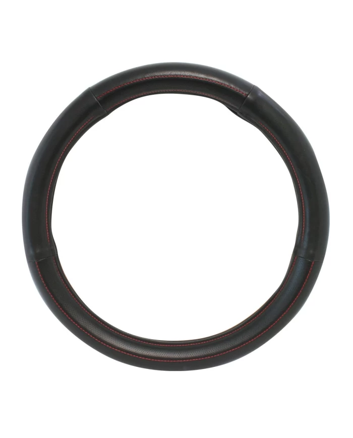 20" DELUXE STEERING WHEEL CVR BLACK W/ RED STITCHING 20" DELUXE STEERING WHEEL CVR BLACK W/ RED STITCHING