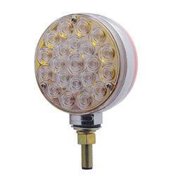 UP38123-42 LED Double Face Turn Signal Light - Amber & Red LED/Clear Lens