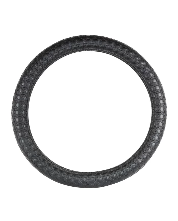 18" DELUXE STEERING WHEEL CVR FULL BLACK CRISS CROSS 18" DELUXE STEERING WHEEL CVR FULL BLACK CRISS CROSS