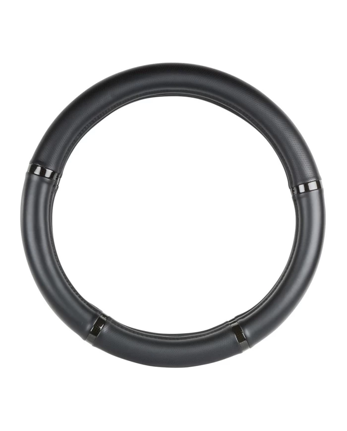 18" DELUXE STEERING WHEEL CVR BLACK W/ BLACK CARBON TRIMS 18" DELUXE STEERING WHEEL CVR BLACK W/ BLACK CARBON TRIMS