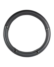 18" DELUXE STEERING WHEEL CVR BLACK W/ BLACK CARBON TRIMS 18" DELUXE STEERING WHEEL CVR BLACK W/ BLACK CARBON TRIMS