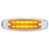 UP38134-12 LED Rectangular Light (Clearance/Marker) With Chrome Bezel - Amber LED/Amber Lens