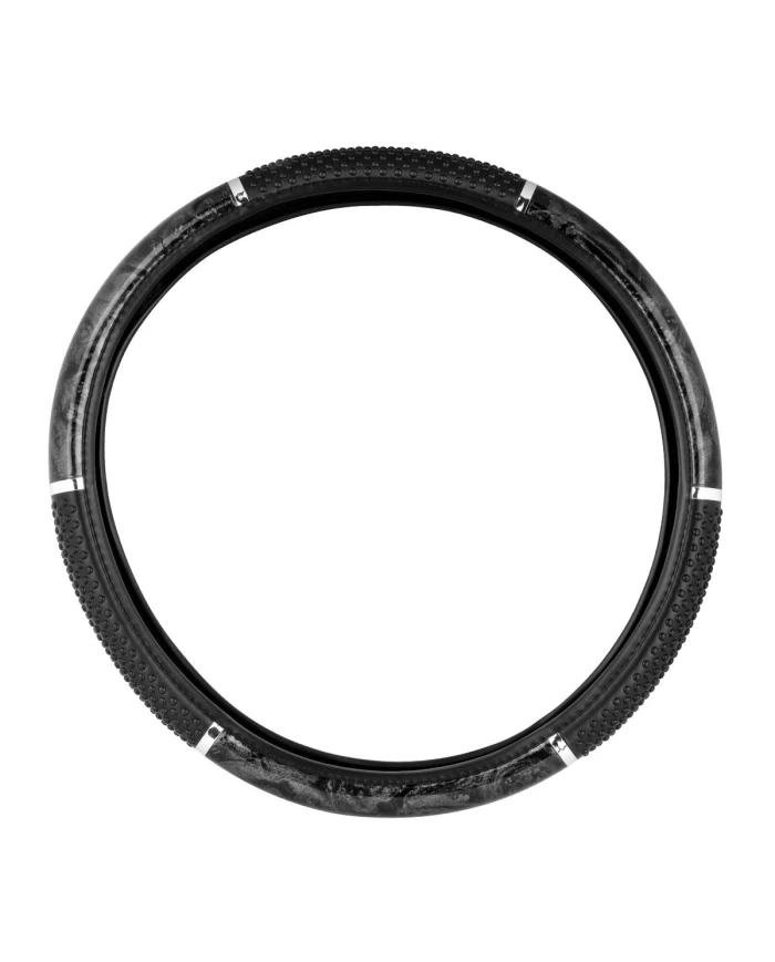 18" STEERING WHEEL COVER BLACK WOOD W/BLACK HAND GRIPS 18" STEERING WHEEL COVER BLACK WOOD W/BLACK HAND GRIPS