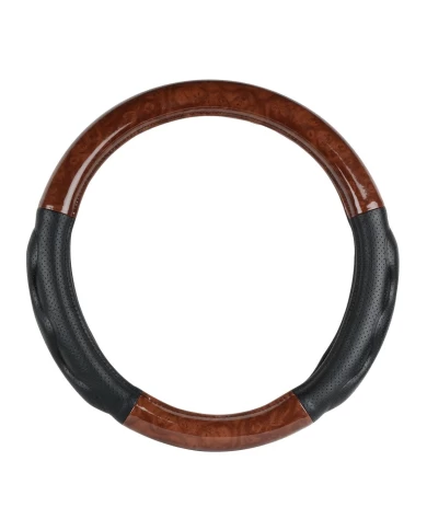 18" DELUXE+ STEERING WHEEL CVR DARK WOOD W/BLACK COMFORT PAD 18" DELUXE+ STEERING WHEEL CVR DARK WOOD W/BLACK COMFORT PAD