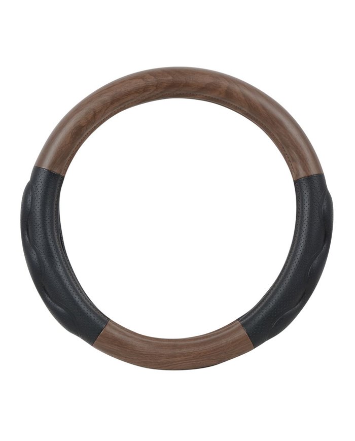 18" DELUXE+ STEERING WHEEL CVR MATTE DARK WOOD W/ COMFORT 18" DELUXE+ STEERING WHEEL CVR MATTE DARK WOOD W/ COMFORT