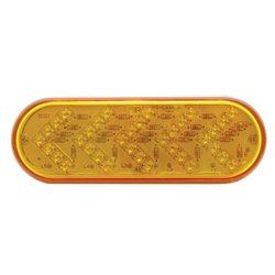 UP38143-35 LED 6" Oval Sequential Turn Signal Light - Amber LED/Amber Lens