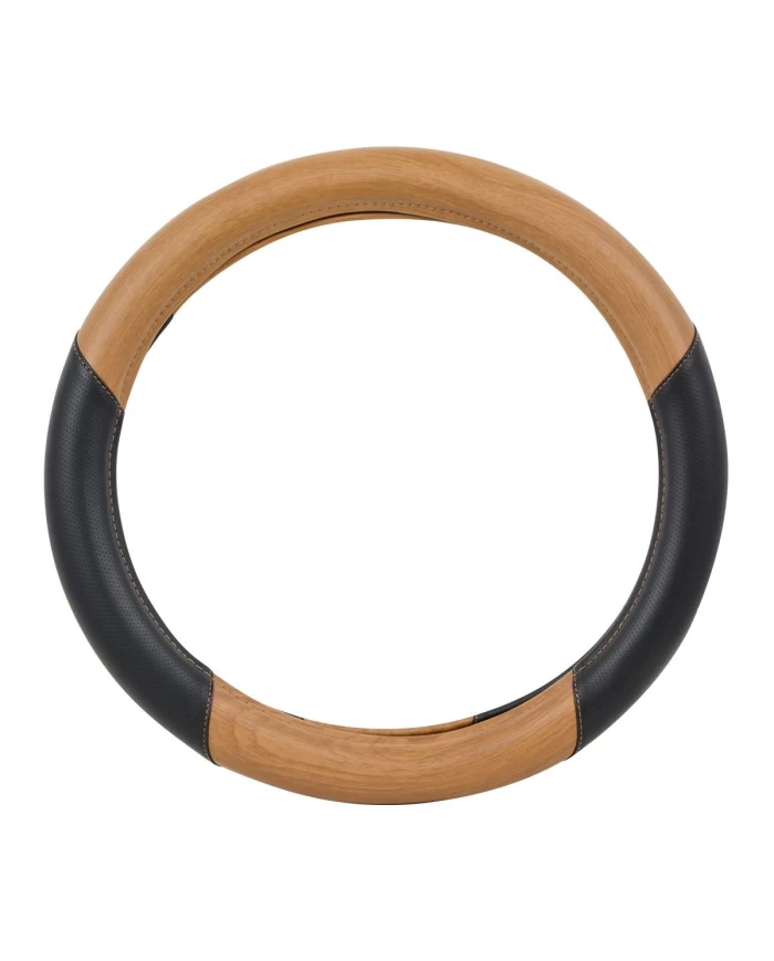 18" DELUXE STEERING WHEEL CVR MATTE LIGHT WOOD & BLACK 18" DELUXE STEERING WHEEL CVR MATTE LIGHT WOOD & BLACK