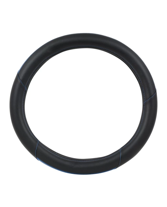 18" DELUXE STEERING WHEEL CVR CENTER BLUE & BLACK
