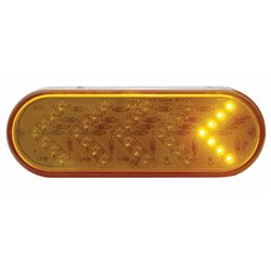 UP38143B-36 LED 6" Oval Sequential Light (Turn Signal)- Amber LED/Amber Lens (Bulk)