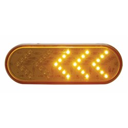 UP38143B-36 LED 6" Oval Sequential Light (Turn Signal)- Amber LED/Amber Lens (Bulk)