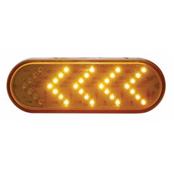 UP38143B-36 LED 6" Oval Sequential Light (Turn Signal)- Amber LED/Amber Lens (Bulk)