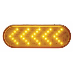 UP38143B-36 LED 6" Oval Sequential Light (Turn Signal)- Amber LED/Amber Lens (Bulk)