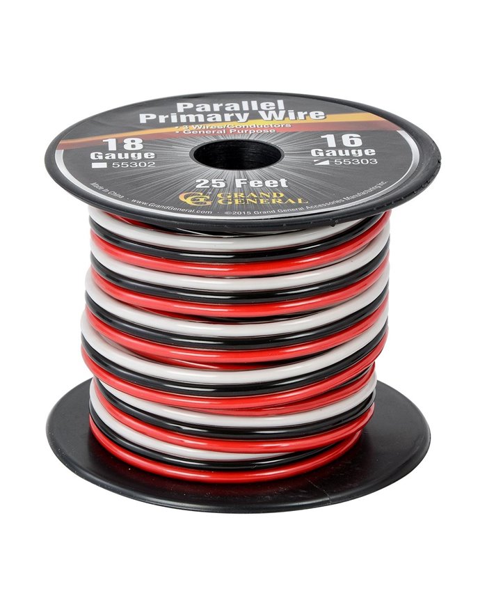 16GA PARALLEL PRIMARY WIRE, 3 WIRES, 25FT/ROLL