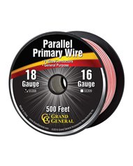 18GA PARALLEL PRIMARY WIRE, 2 WIRES, 500FT/ROLL
