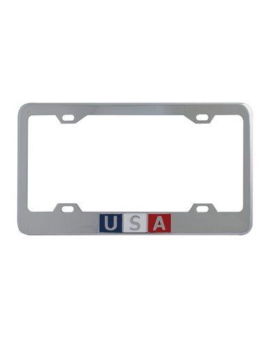 CR. "USA" LICENSE PLATE FRAME, 4 HOLES CR. "USA" LICENSE PLATE FRAME, 4 HOLES