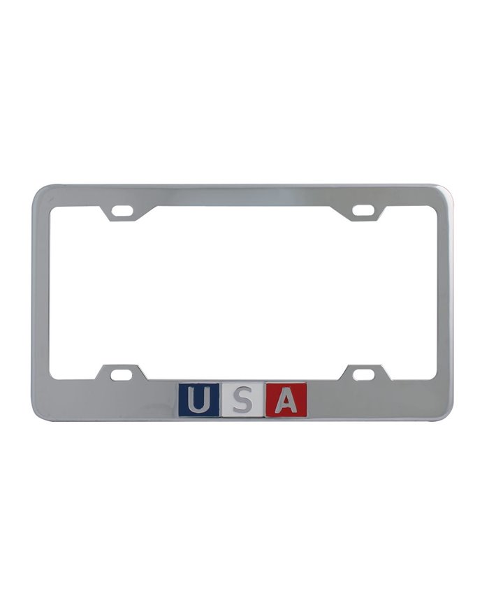 CR. "USA" LICENSE PLATE FRAME, 4 HOLES CR. "USA" LICENSE PLATE FRAME, 4 HOLES