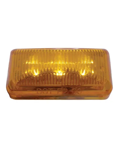 UP38158-6 LED Rectangular Light (Clearance/Marker) - Amber LED/Amber Lens